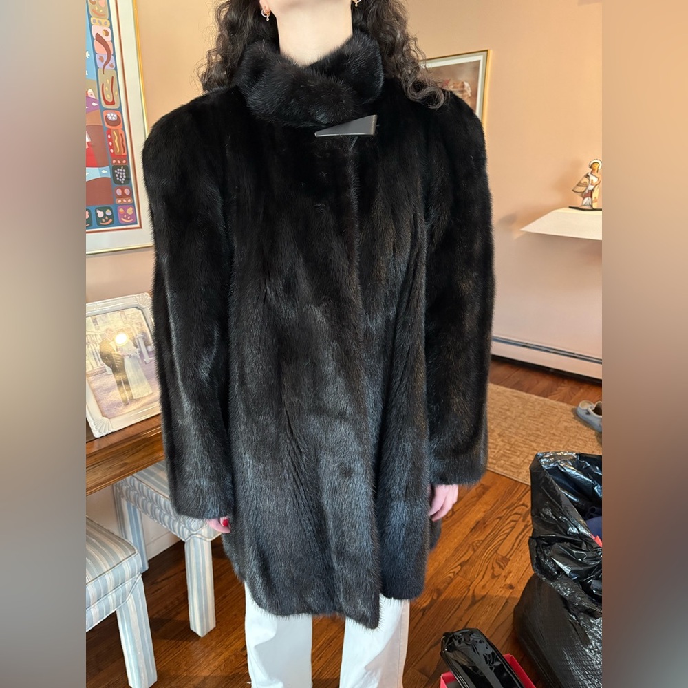 Elegant Black Fur Coat